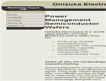 Tablet Screenshot of onizuka-electronics.com